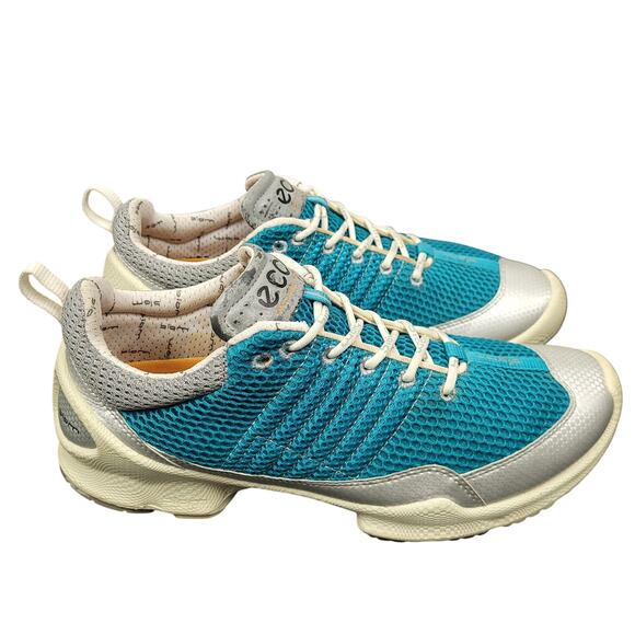 Ecco Biom Train Women’s Sz 9 EU 40 Natural Motion Training Shoes White Gray Teal - Picture 13 of 16